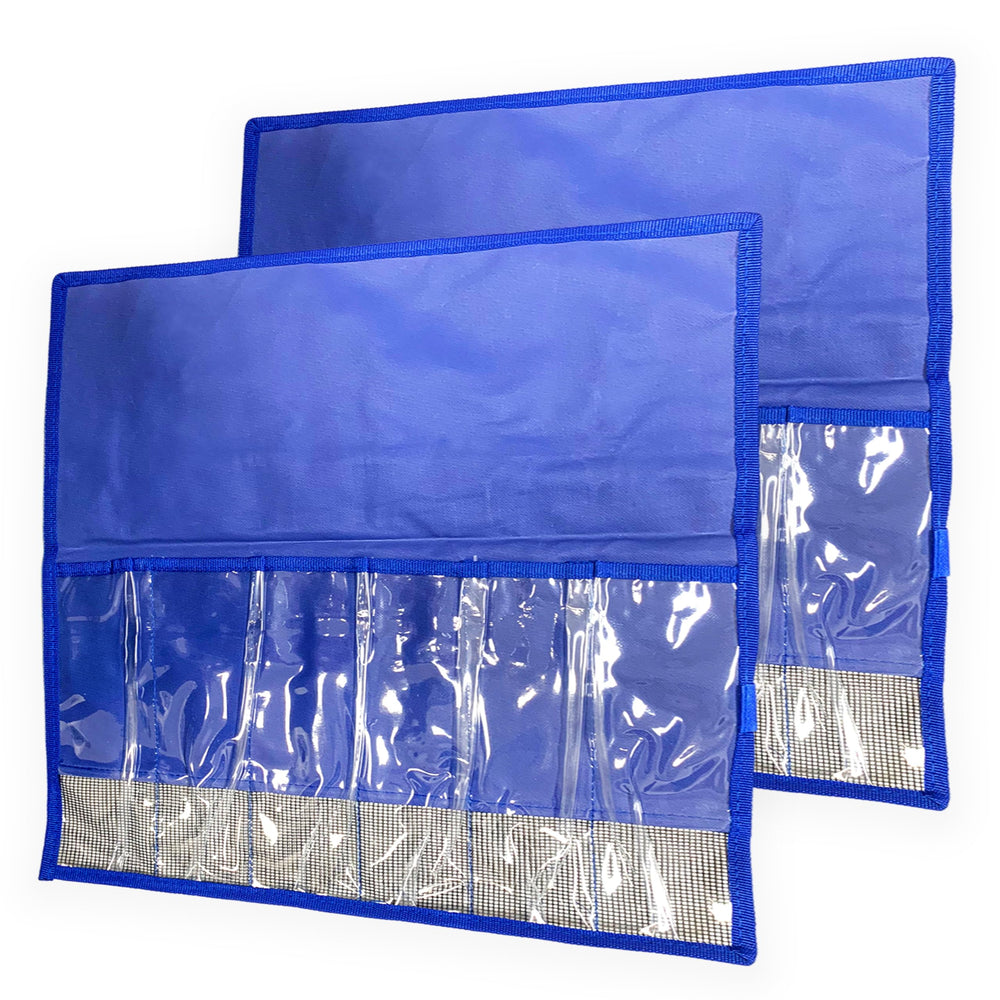 Sanhu 6-pocket lure bag blue back panel with breathable mesh for drying