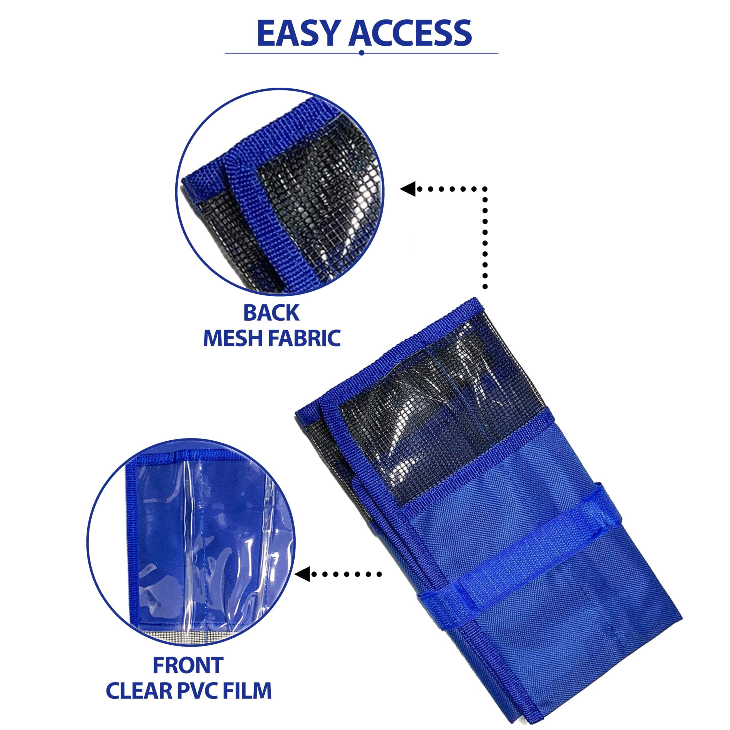 Sanhu 6-pocket lure bag blue mesh back close-up highlighting airflow