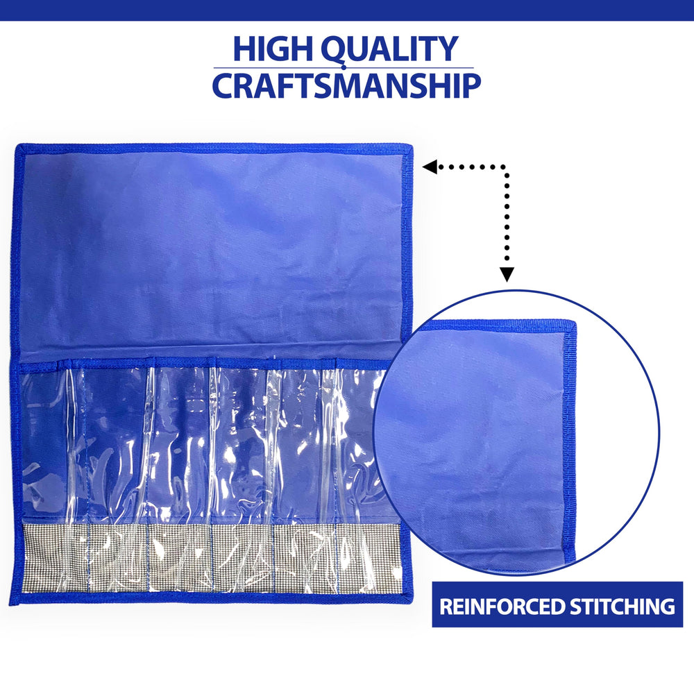 Sanhu 6-pocket lure bag blue pockets filled with lures for easy access