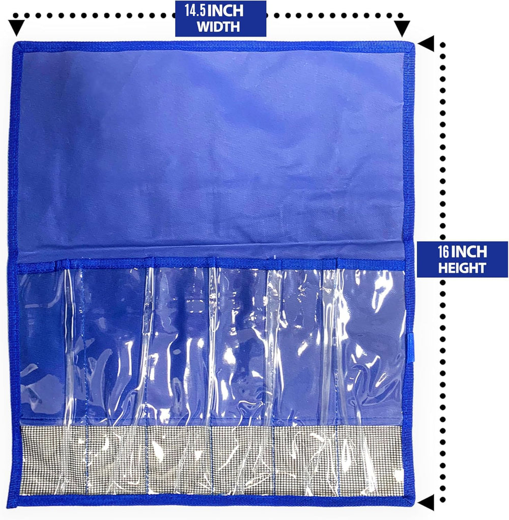 Sanhu 6-pocket lure bag blue packed in a tackle backpack on boat