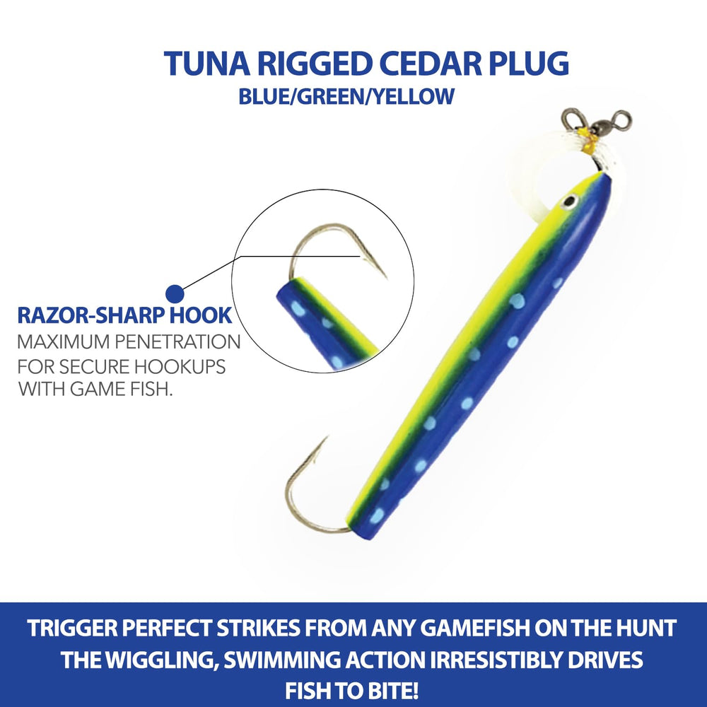 Sanhu 6-Inch Cedar Plug orange-fire; easy to cast and troll for steady offshore action.