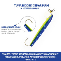 Sanhu 6-Inch Cedar Plug orange-fire; easy to cast and troll for steady offshore action.