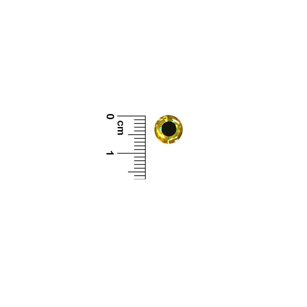 Sanhu adhesive-backed gold 8mm eye sticks easily to jigs for a lifelike look.