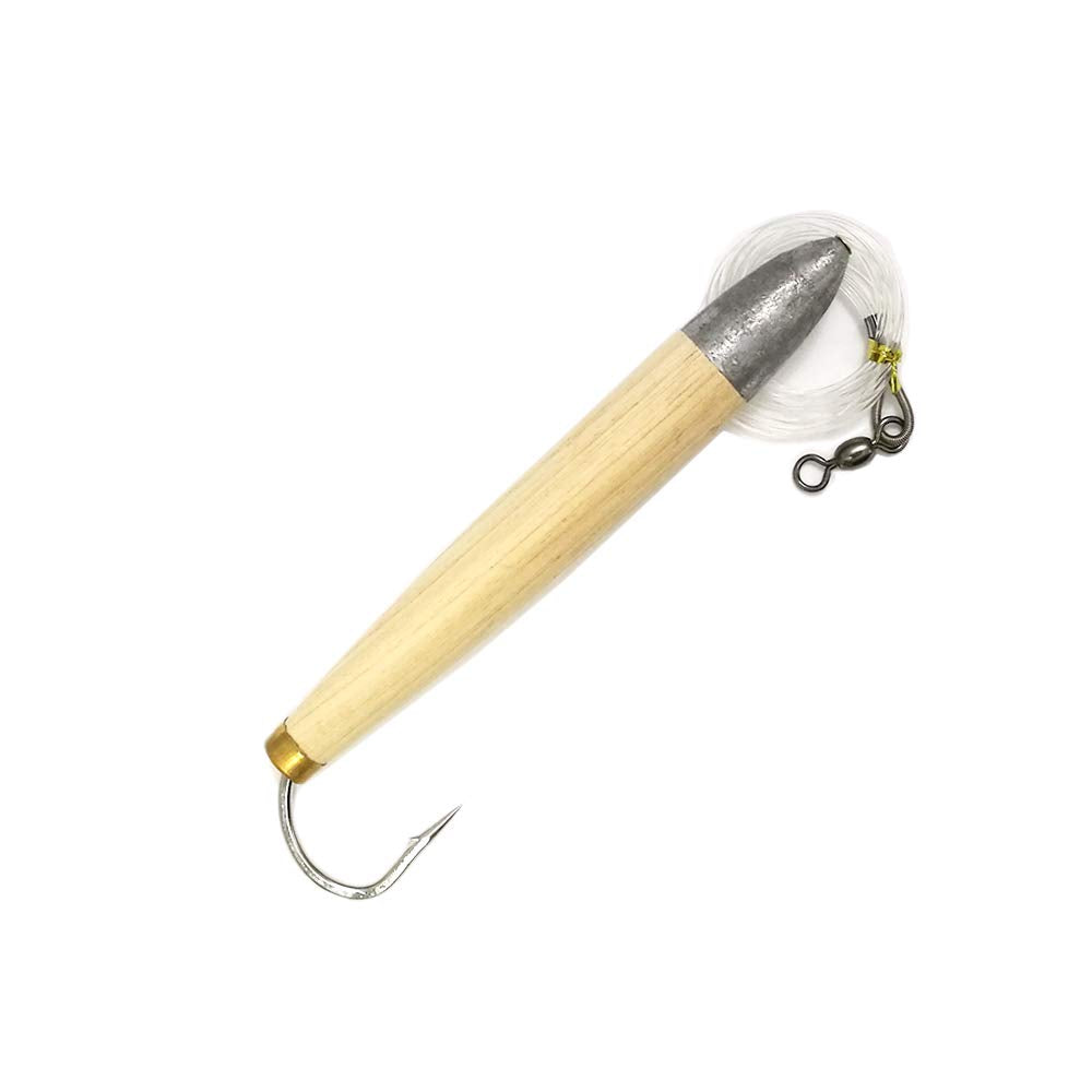 Sanhu cedar plug pack includes mesh bag for easy storage on fishing trips.