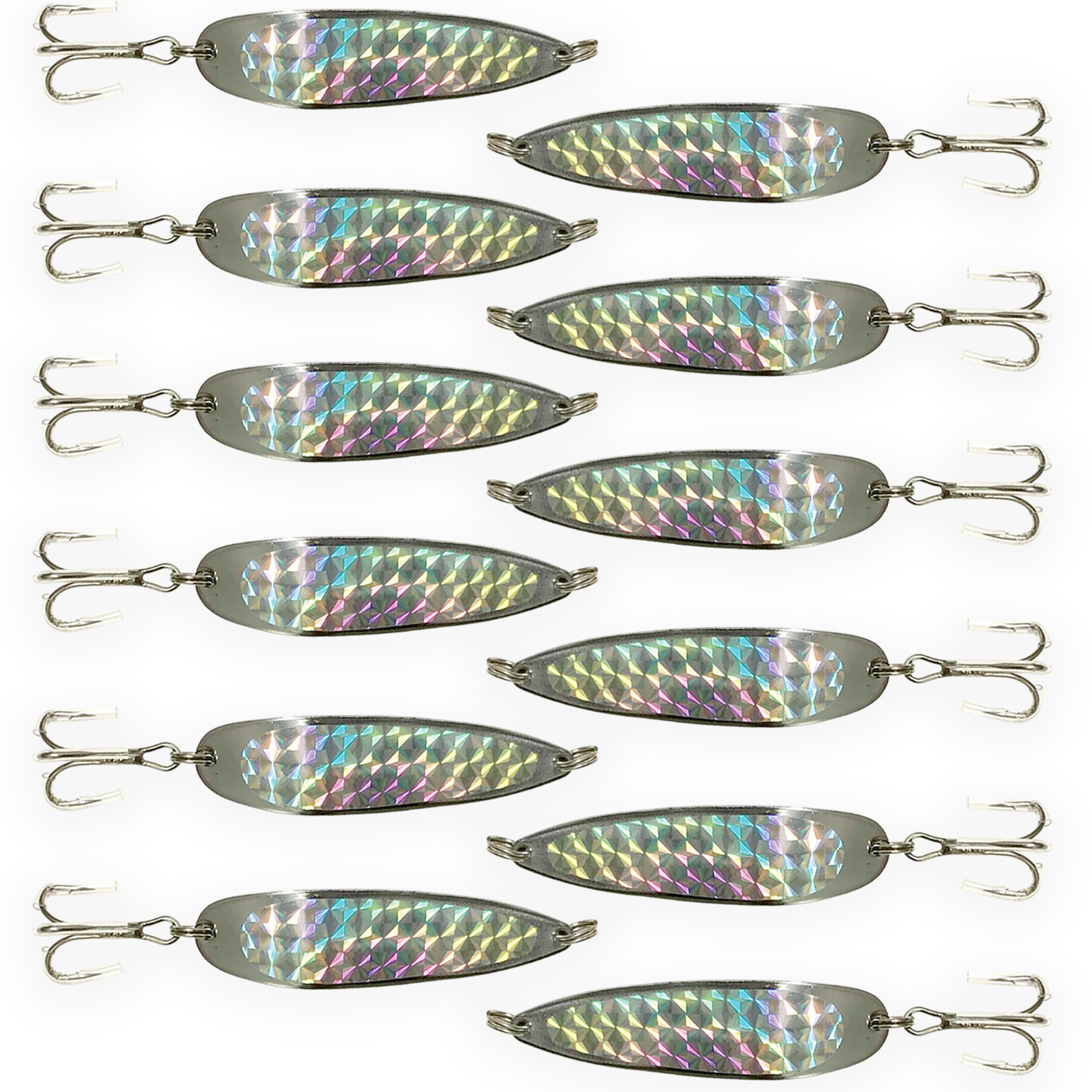 Sanhu Crocodile Spoon with 3X Mustad treble hooks ready for saltwater.