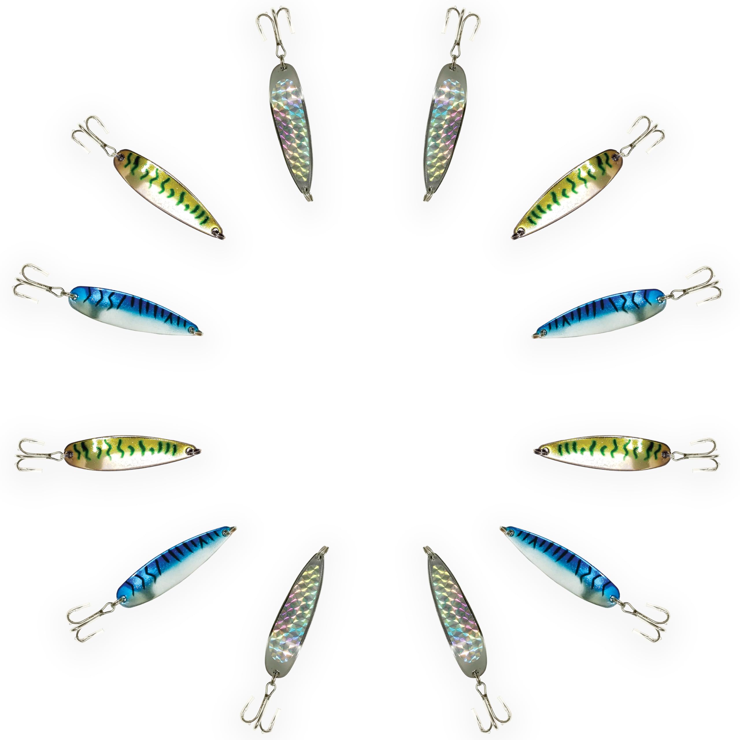 Sanhu Crocodile Spoons 2oz set for casting, trolling, and jigging across species