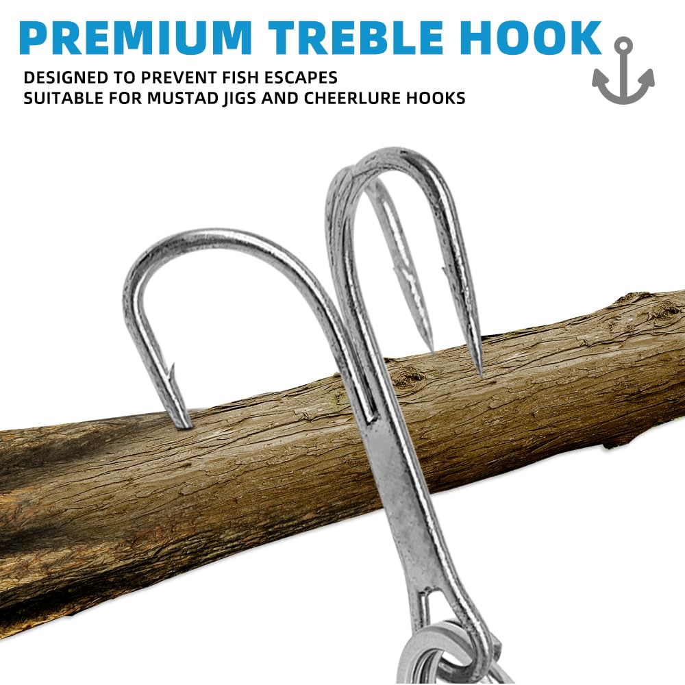 Sanhu Diamond Jigs 10oz treble hook detail highlights secure hardware and reliability