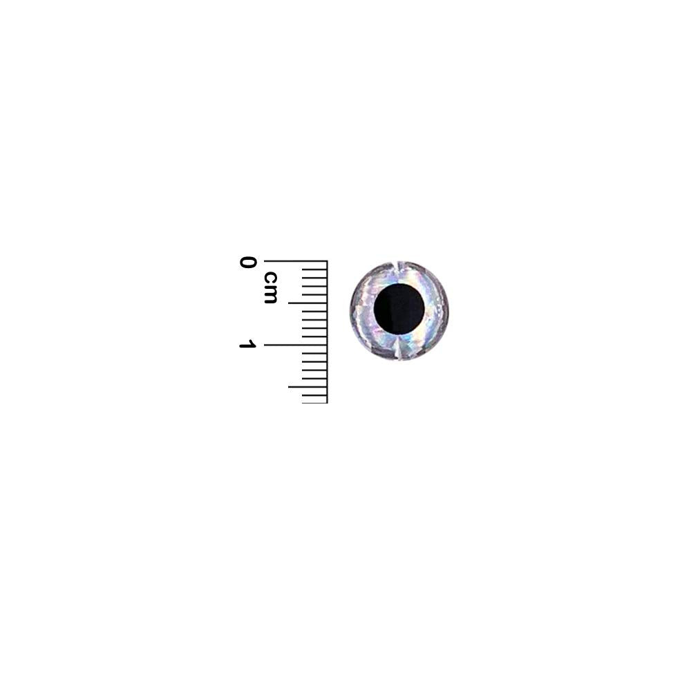 Sanhu silver 12mm holographic 3D fish eye enhances lure realism and appeal for jigs and swimbaits