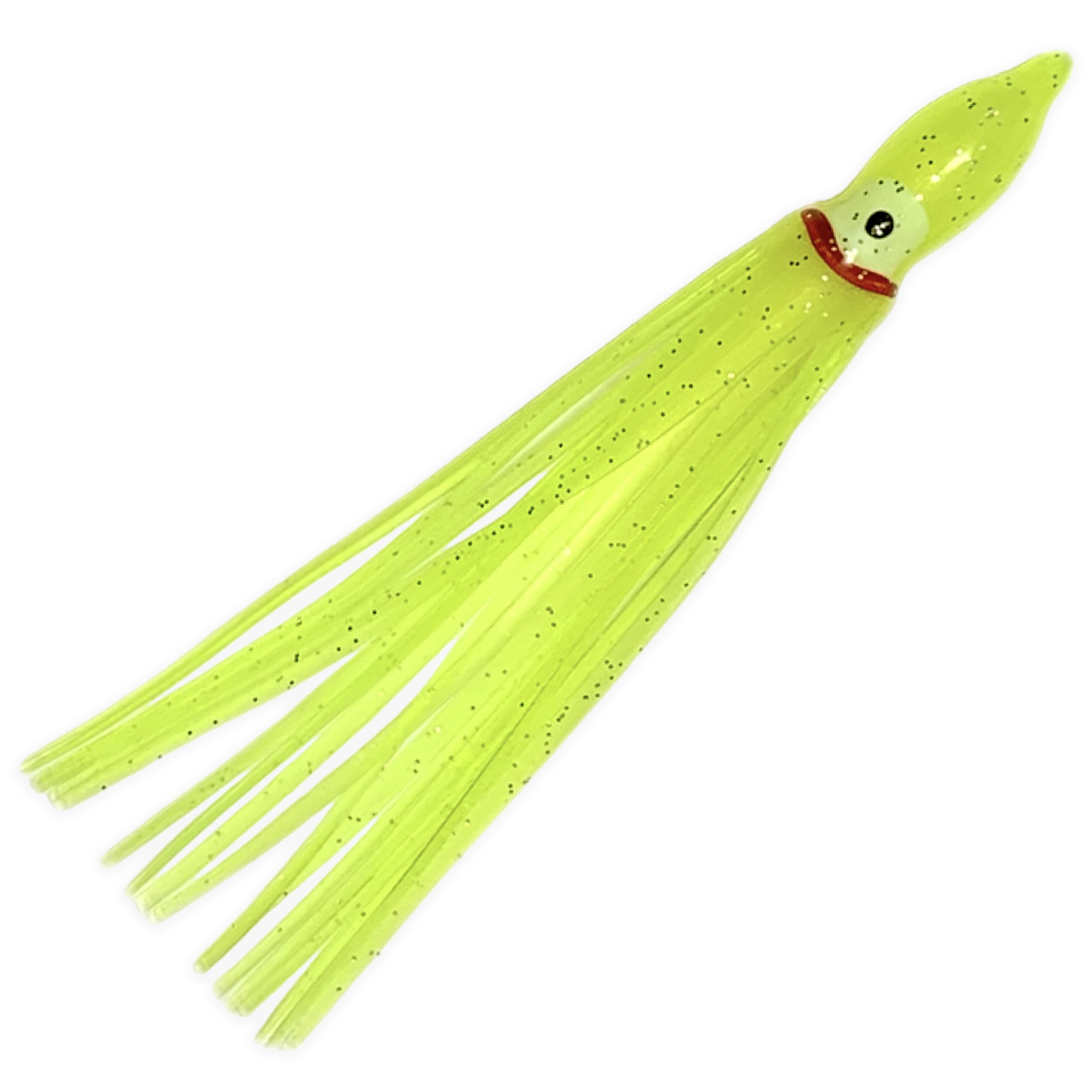 Sanhu Hoochie Skirts Yellow 4-3-4 inch body attracts game fish