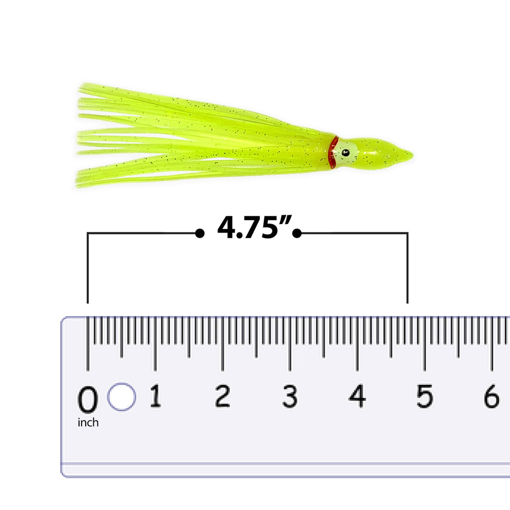 Sanhu Hoochie Skirts Yellow saltwater and freshwater friendly