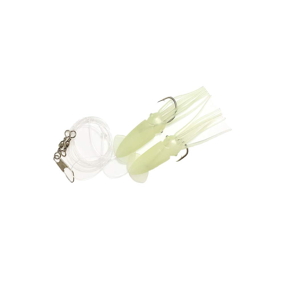 Sanhu rock cod squid rig with glow skirts for deep-sea rockfish fishing