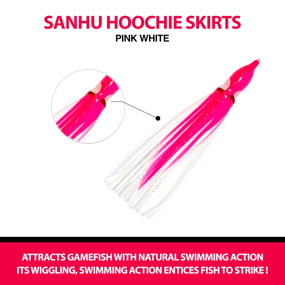 Sanhu squid rigs and hoochie setups compatibility for versatile fishing.
