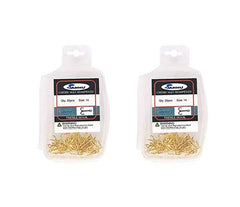 Sanhu treble hooks size 14 gold closeup showing durable high-carbon steel finish.