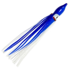 Sanhu trolling squid skirt in blue and white boosts visibility for big game fish.