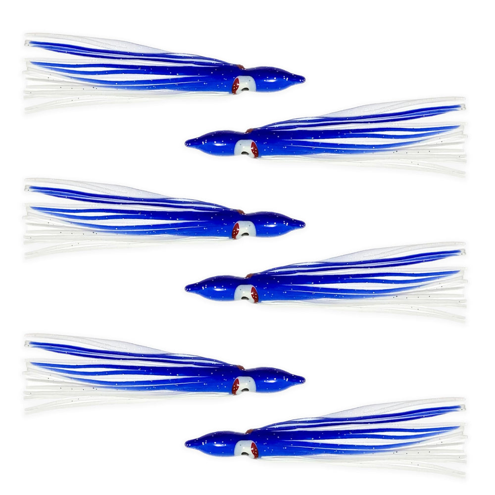 Sanhu squid skirt with 3D glow eyes enhances underwater visibility in saltwater.