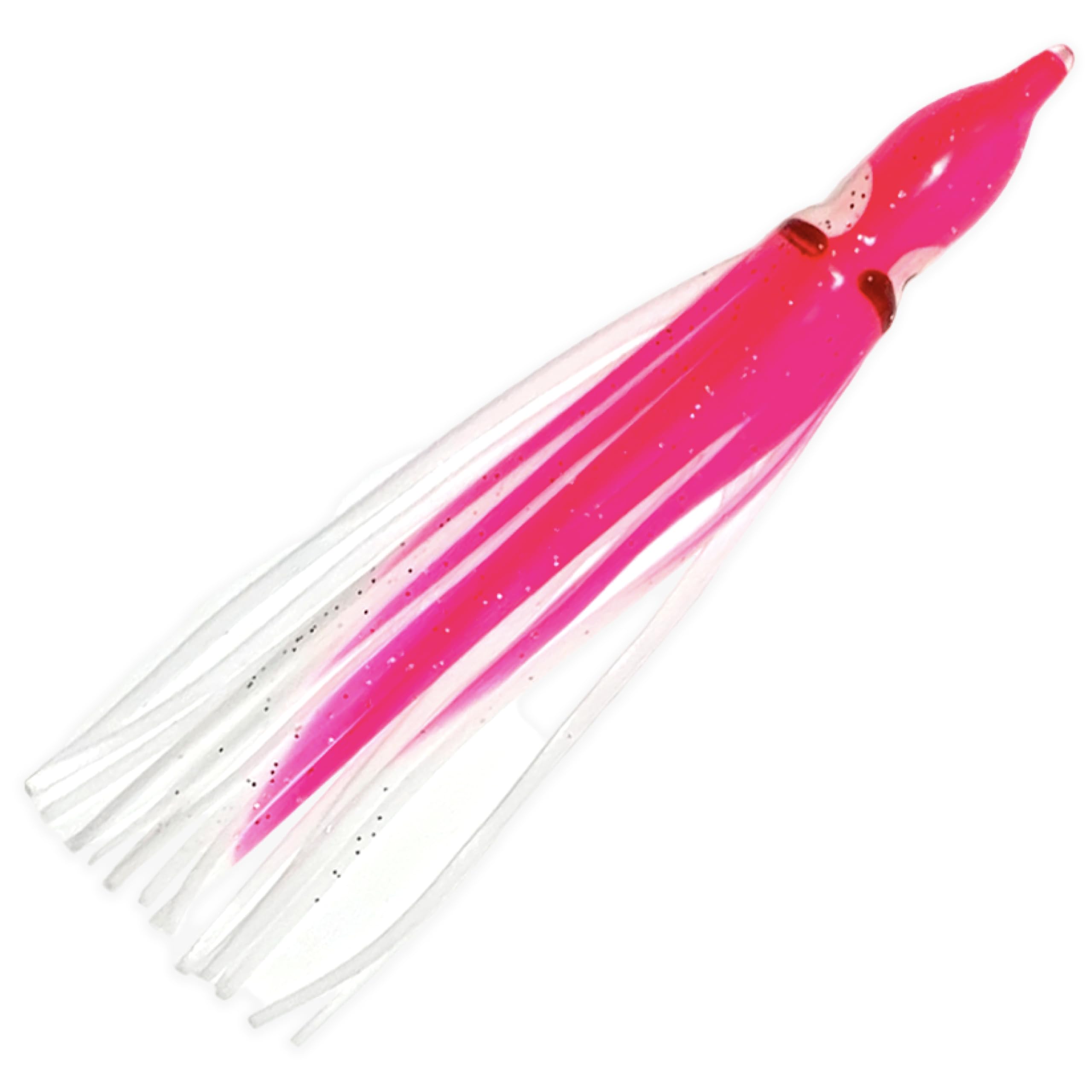 Sanhu pink white 4.75 inch trolling squid skirt attracts big game fish.