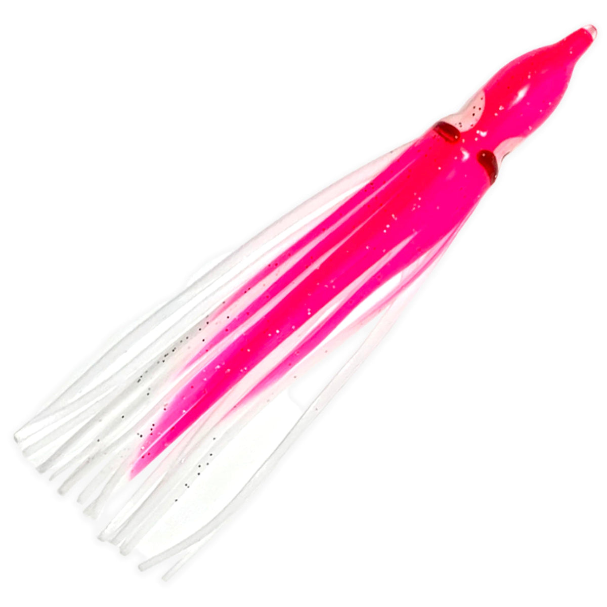 Sanhu pink white 4.75 inch trolling squid skirt attracts big game fish.