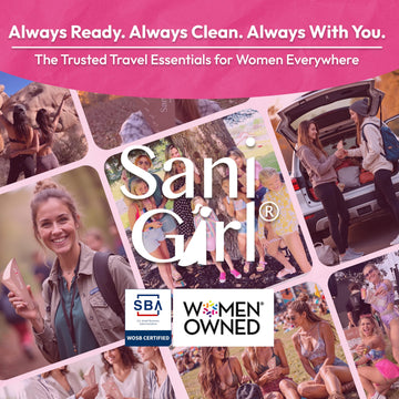 SaniGirl usa-woman-owned visual reinforces trusted female-led care and thoughtful design