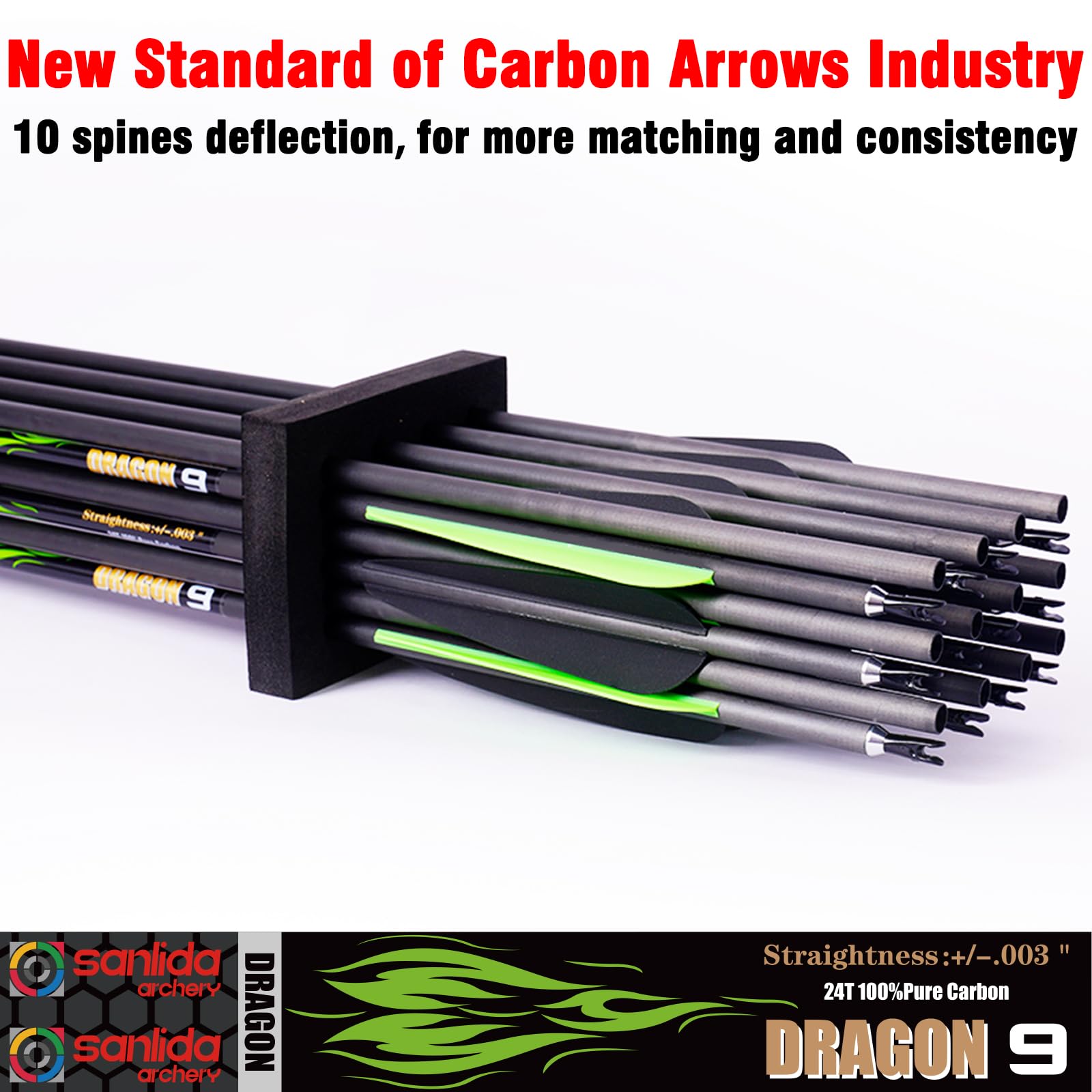 Sanlida 10-spine-precision-deflection-480 arrow provides consistent flight across various draw weights.