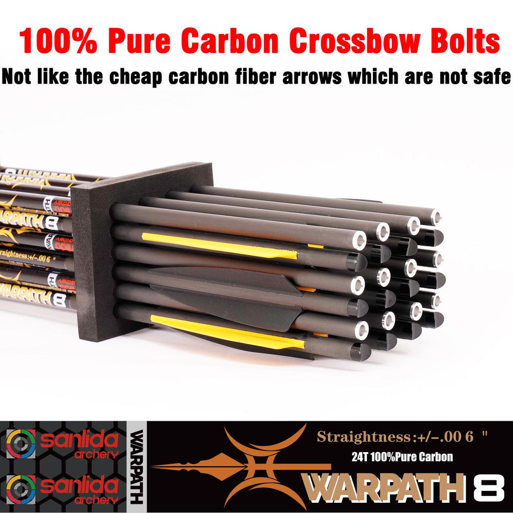 Sanlida 100 percent pure carbon bolts deliver lightweight durability for long sessions.