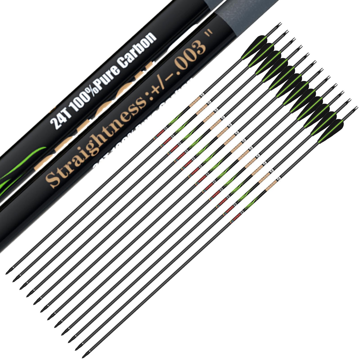 Sanlida Dragon 9 carbon arrow pack 12 ensures consistent hunting flight