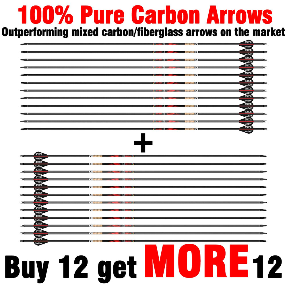 Sanlida pure carbon arrows show 100% durability for repeated hunting impact