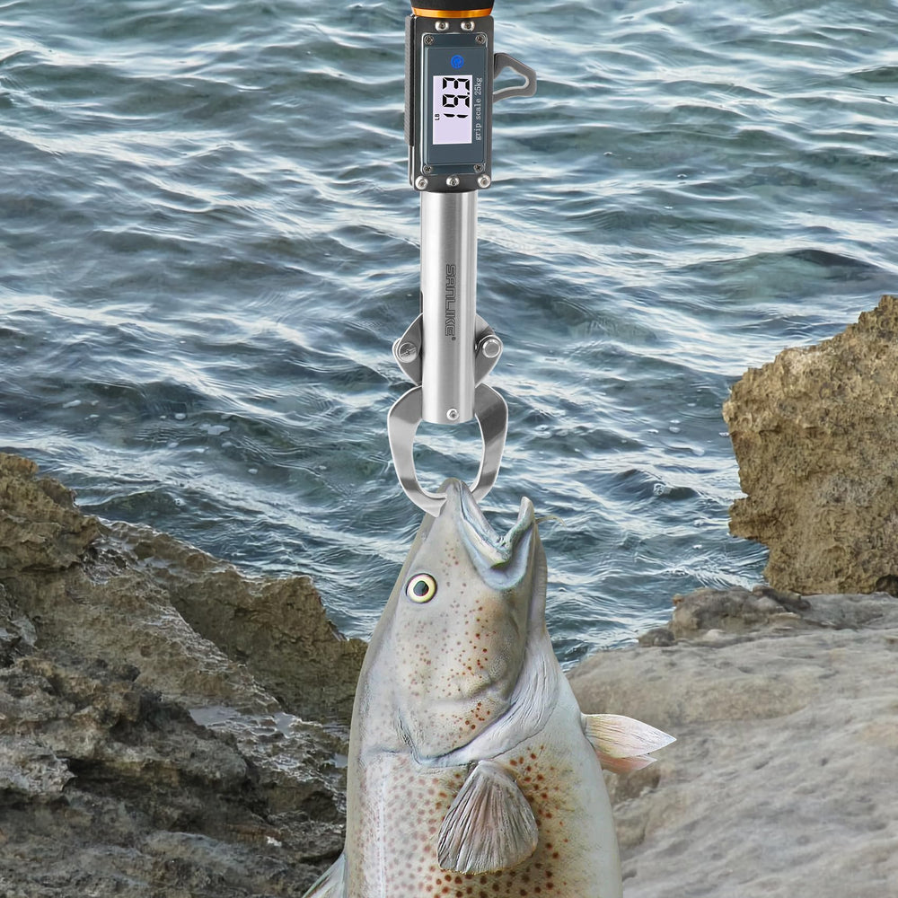SANLIKE Fish Gripper safety trigger design keeps fingers away from jaws.