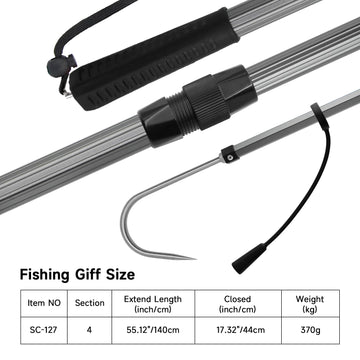 SANLIKE gaff aluminium pole keeps weight down while maintaining strength.