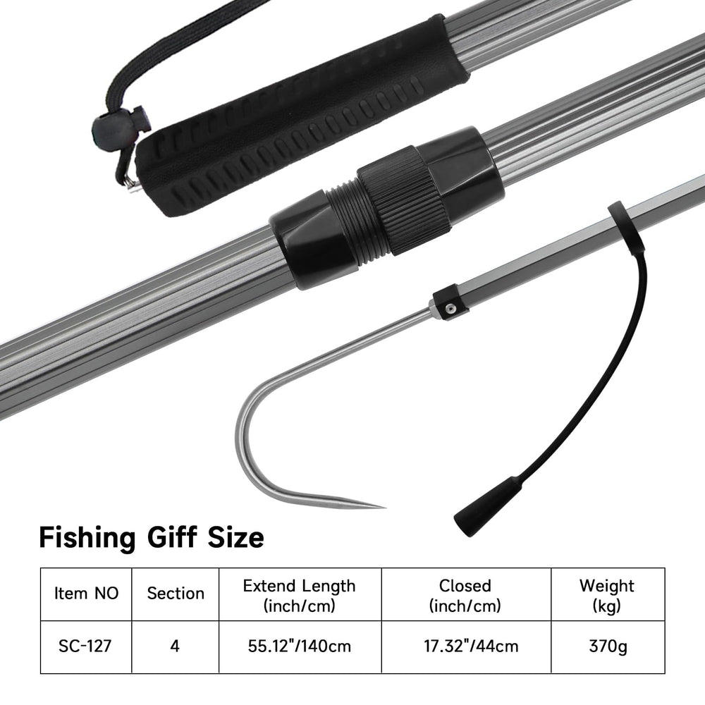 SANLIKE gaff aluminium pole keeps weight down while maintaining strength.