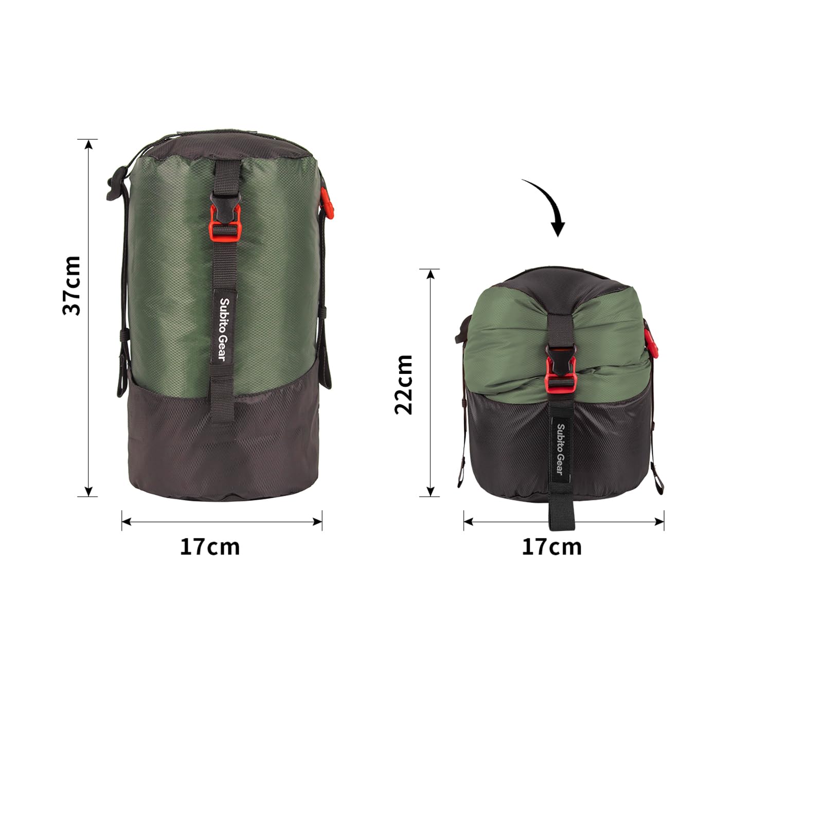 Sanmum 25L storage bag compresses bulky items for extended travel.
