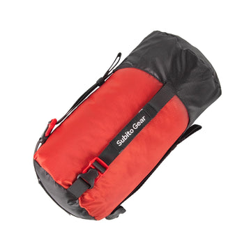 Sanmum 70D nylon compression sack inside sleeping bag for tidy storage