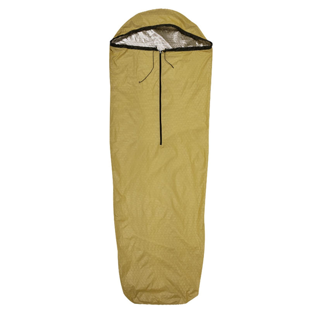 Sanmum emergency sleeping bag folded compact for easy storage and quick access.