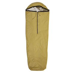 Sanmum emergency sleeping bag folded compact for easy storage and quick access.