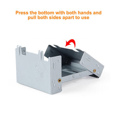 Sanpyl Mini Stove silver color adds sleek durability for meals.