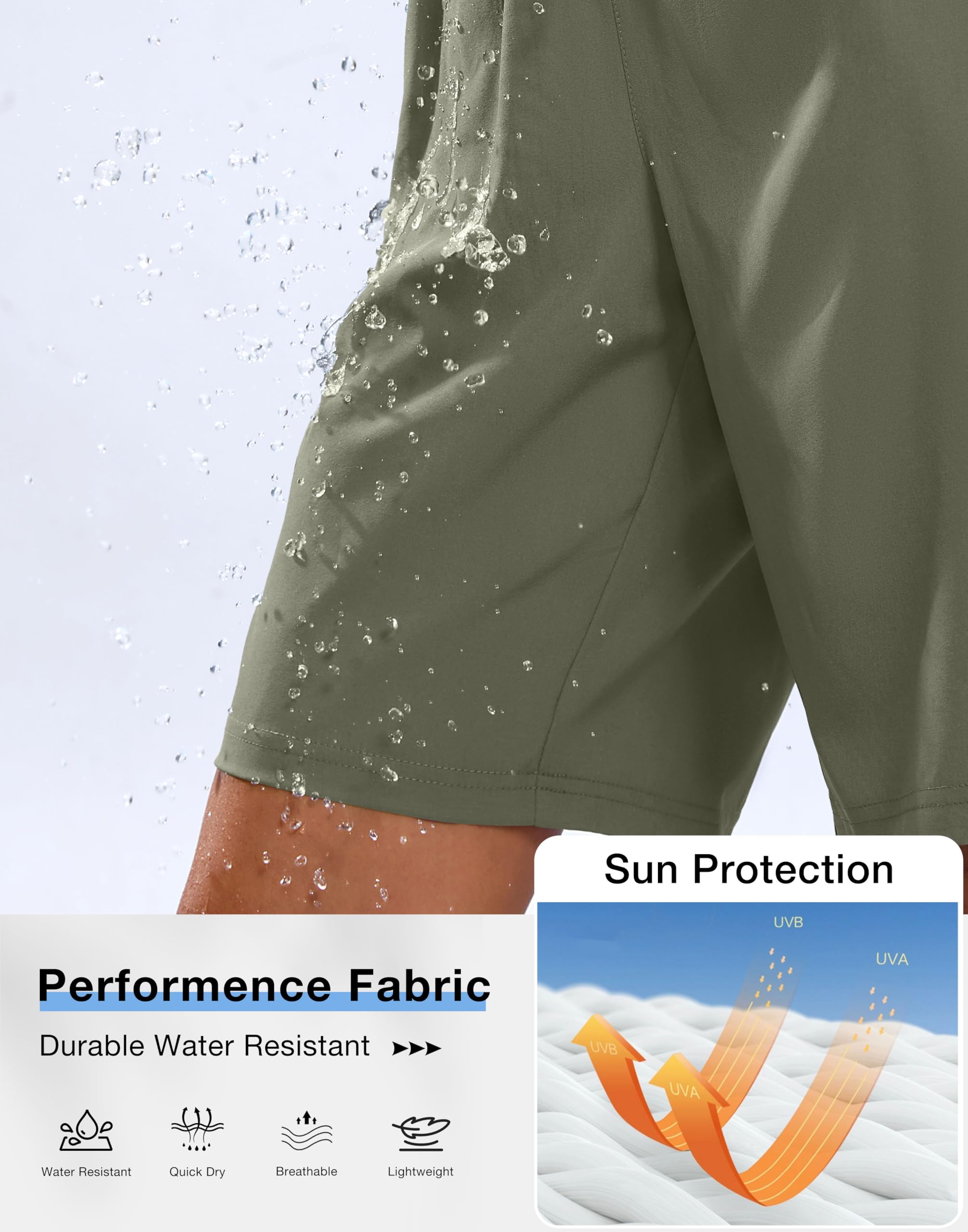 SANTINY hiking shorts lightweight quick-dry fabric — stays comfy during hot sessions.