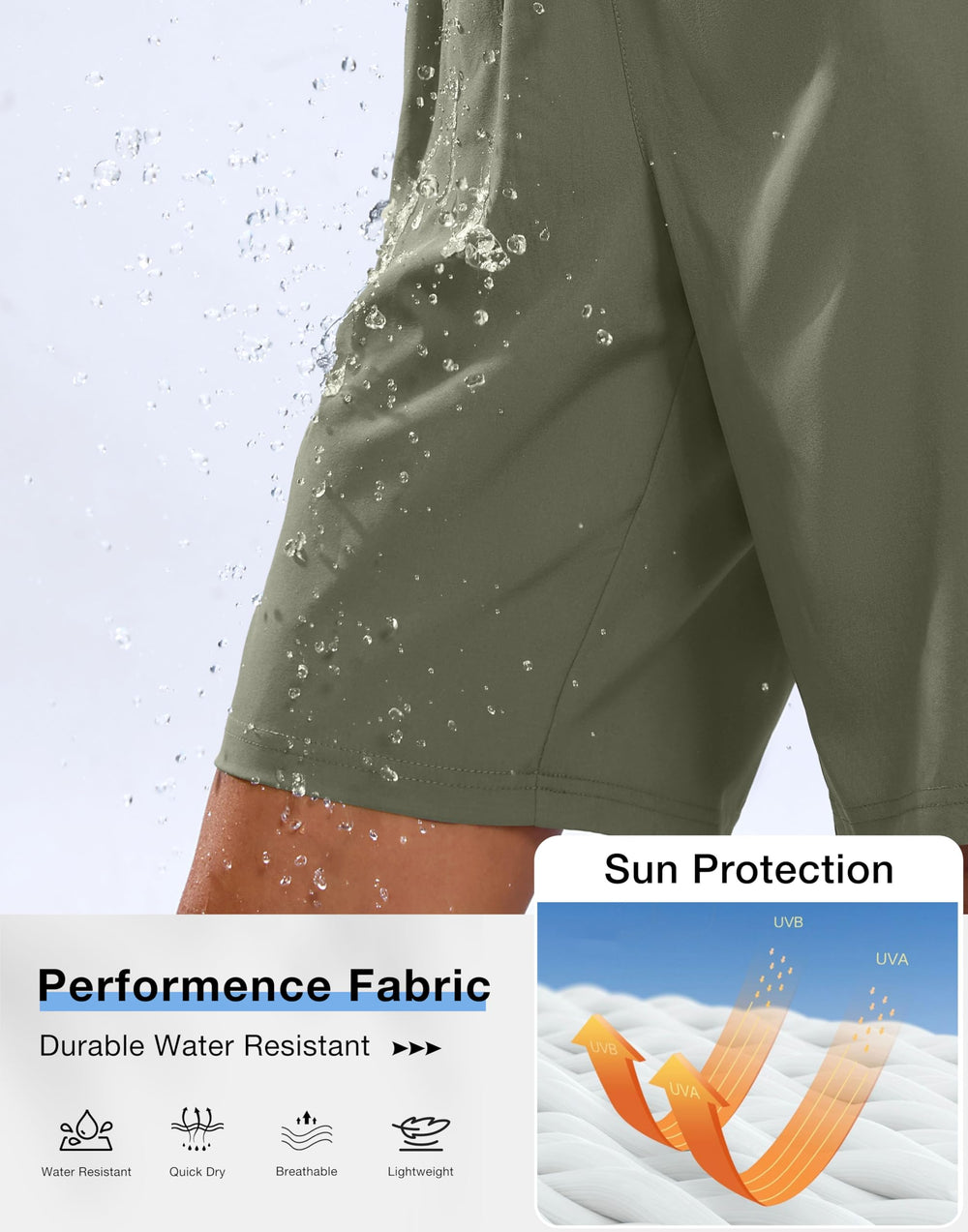 SANTINY hiking shorts lightweight quick-dry fabric — stays comfy during hot sessions.