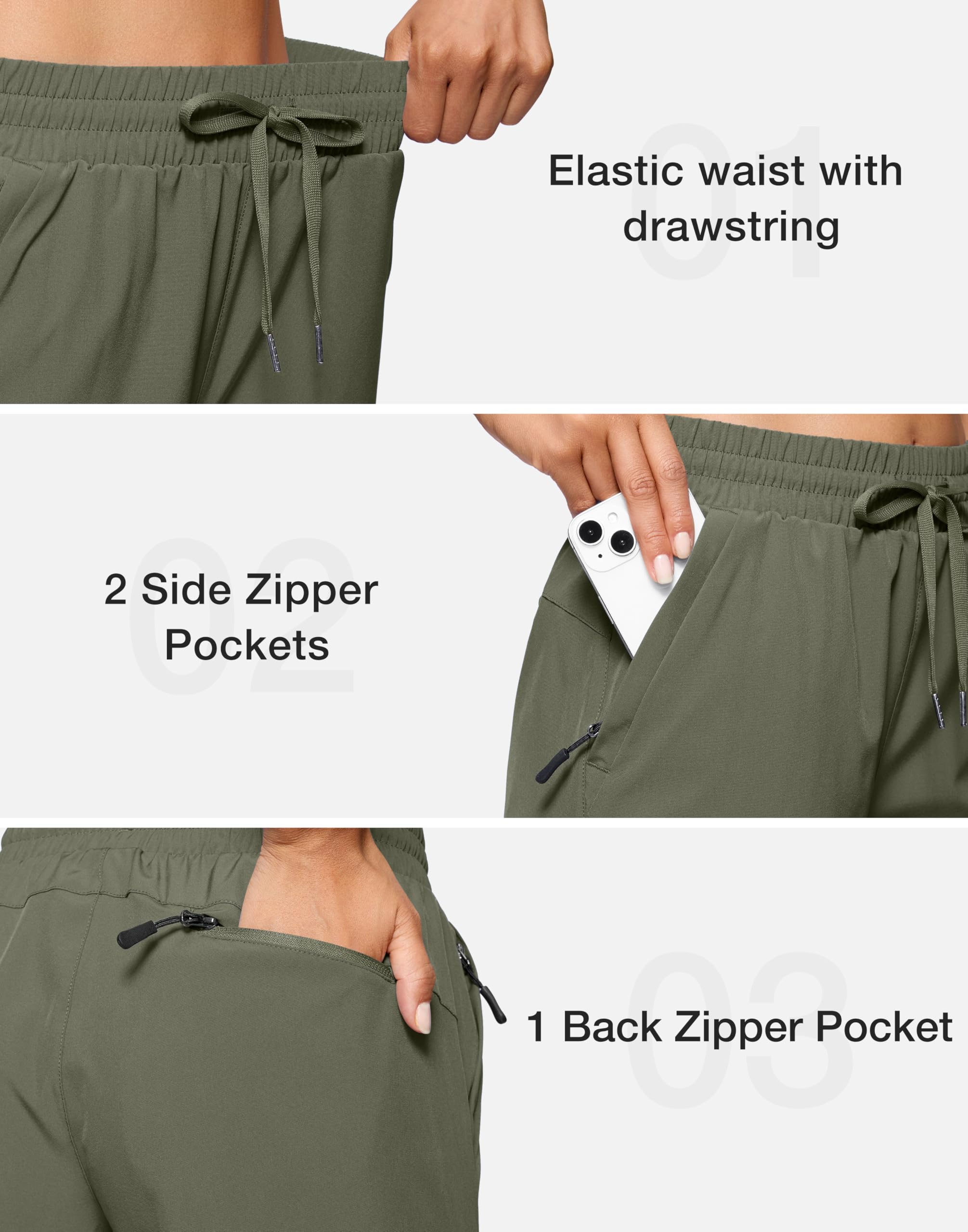 SANTINY hiking shorts UPF50 sun protection — shield from harsh sun while outdoors.