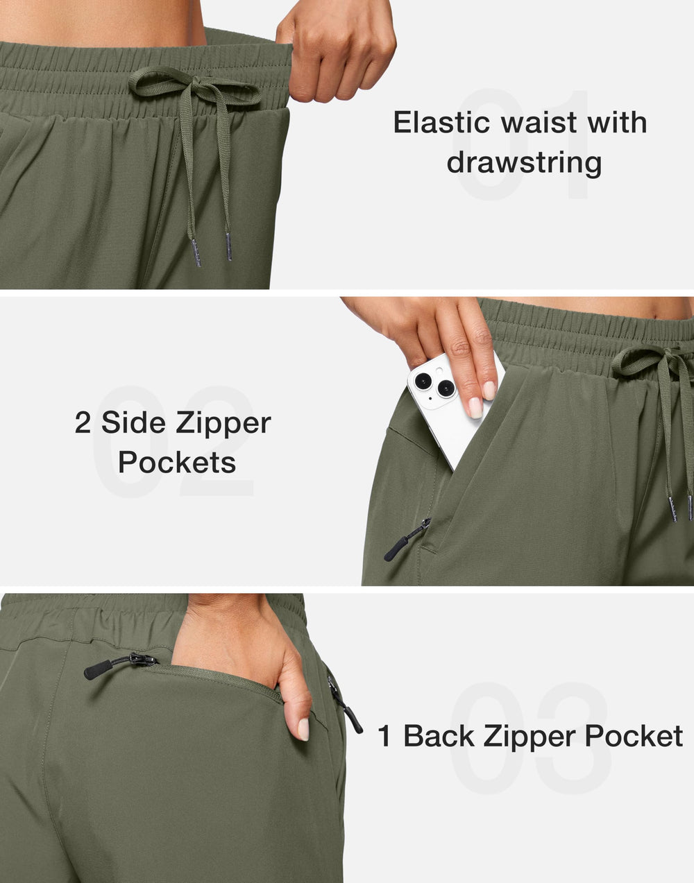 SANTINY hiking shorts UPF50 sun protection — shield from harsh sun while outdoors.