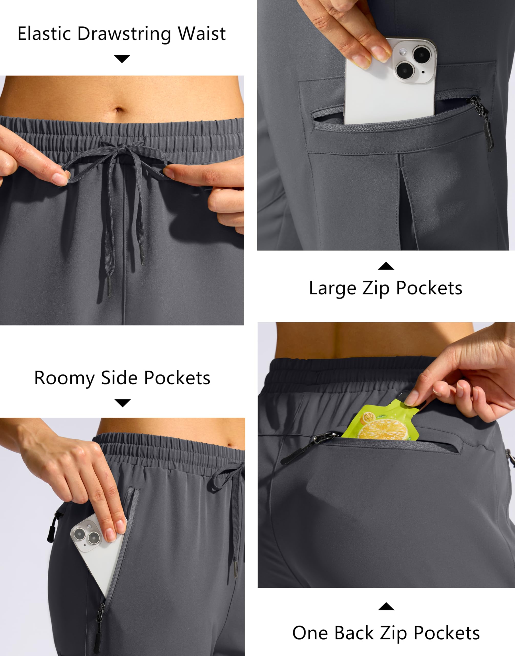 SANTINY women's 10in shorts water-repellent finish suitable for unpredictable weather