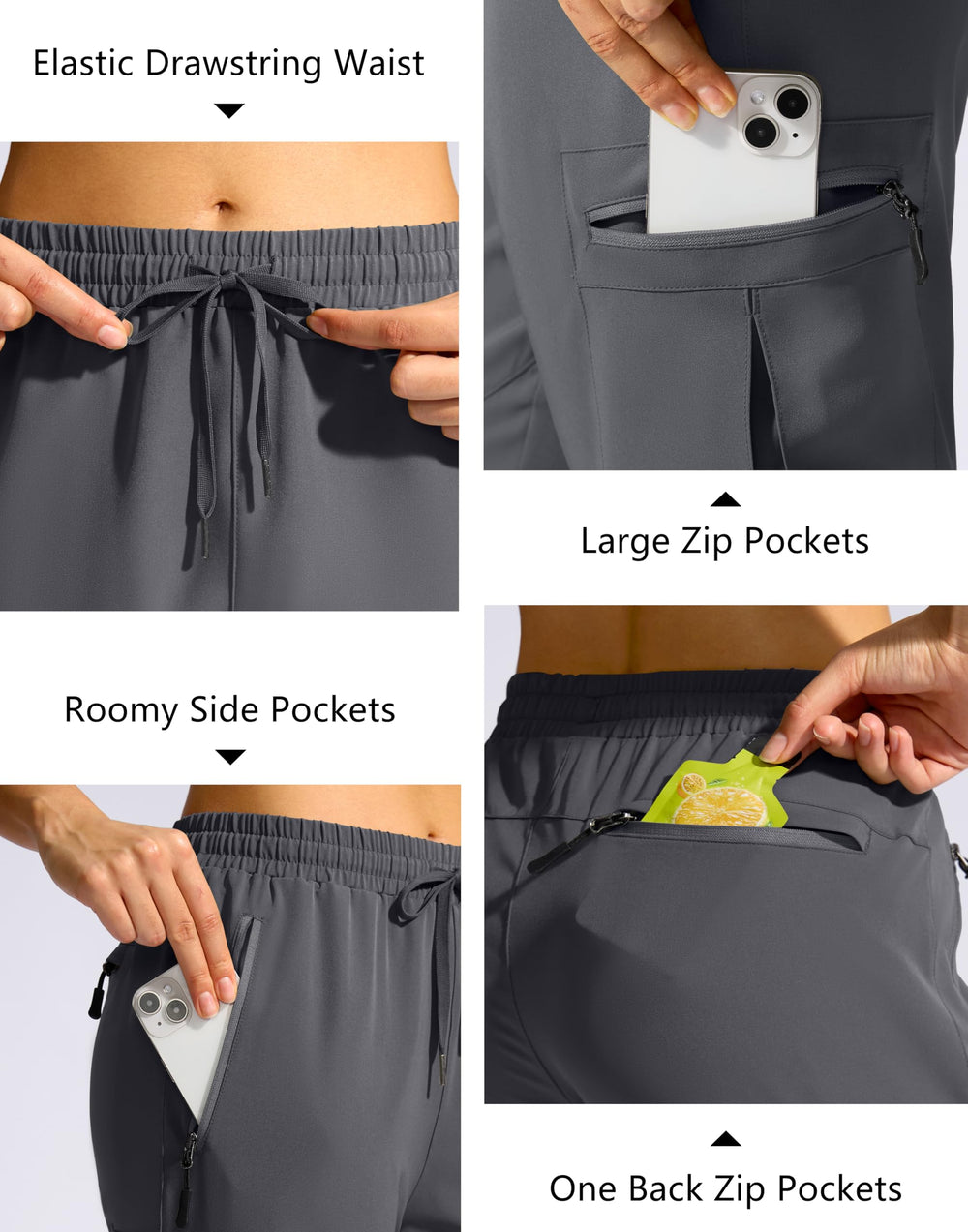 SANTINY women's 10in shorts water-repellent finish suitable for unpredictable weather