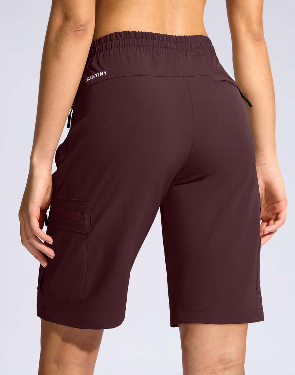 SANTINY shorts side pockets designed for quick access on trails.