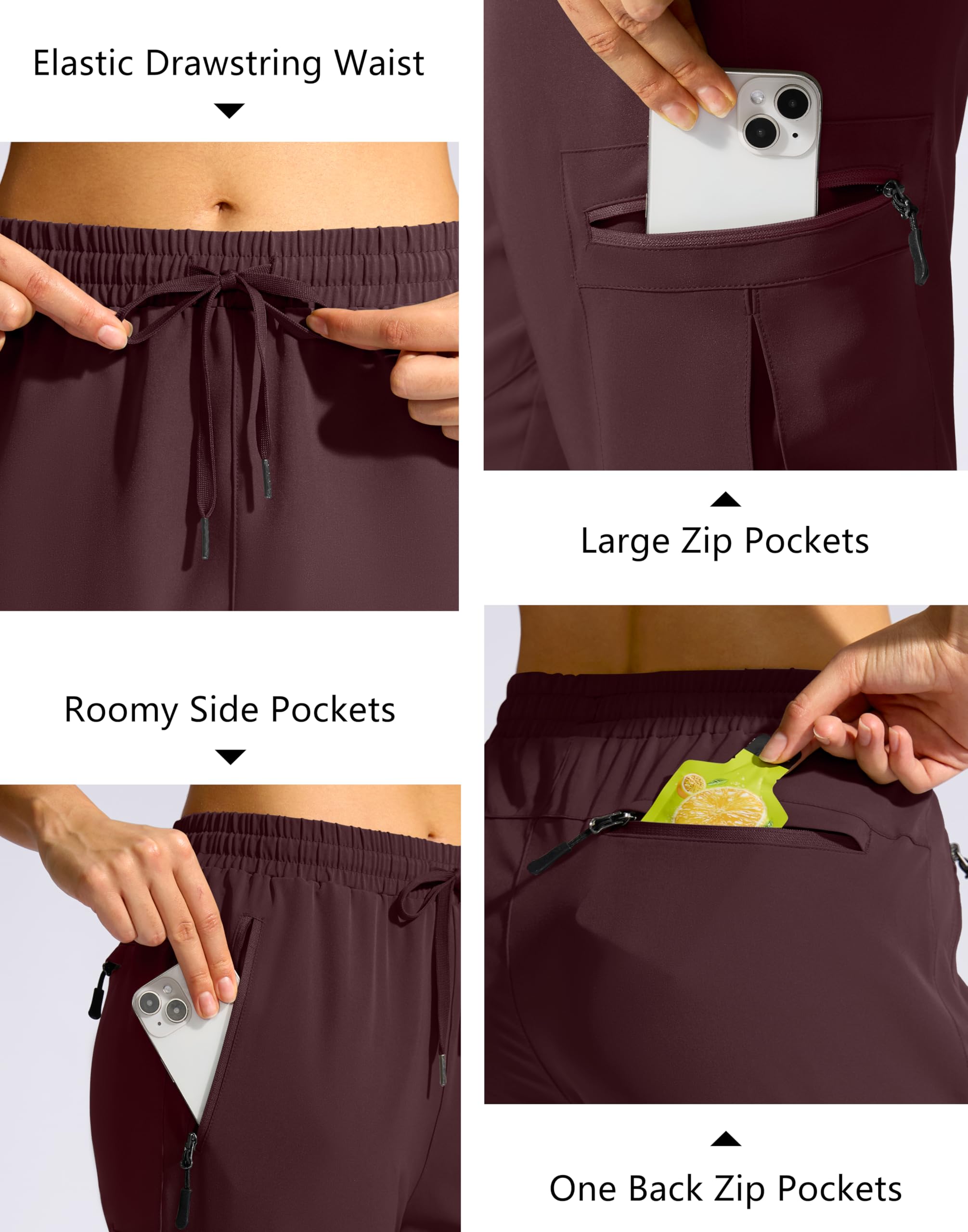 SANTINY 10'' inseam shorts with water-resistant fabric for variable weather.