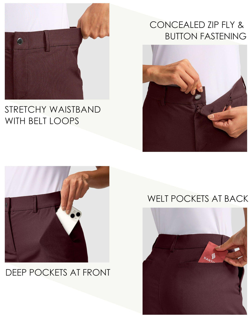 SANTINY 5in inseam shot shows contoured silhouette with movement-friendly design.