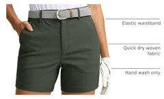 SANTINY 5inch inseam split sides in action for unrestricted movement