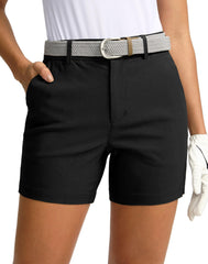SANTINY women's 5-inch golf shorts quick-dry stretch fabric for hot-weather rounds