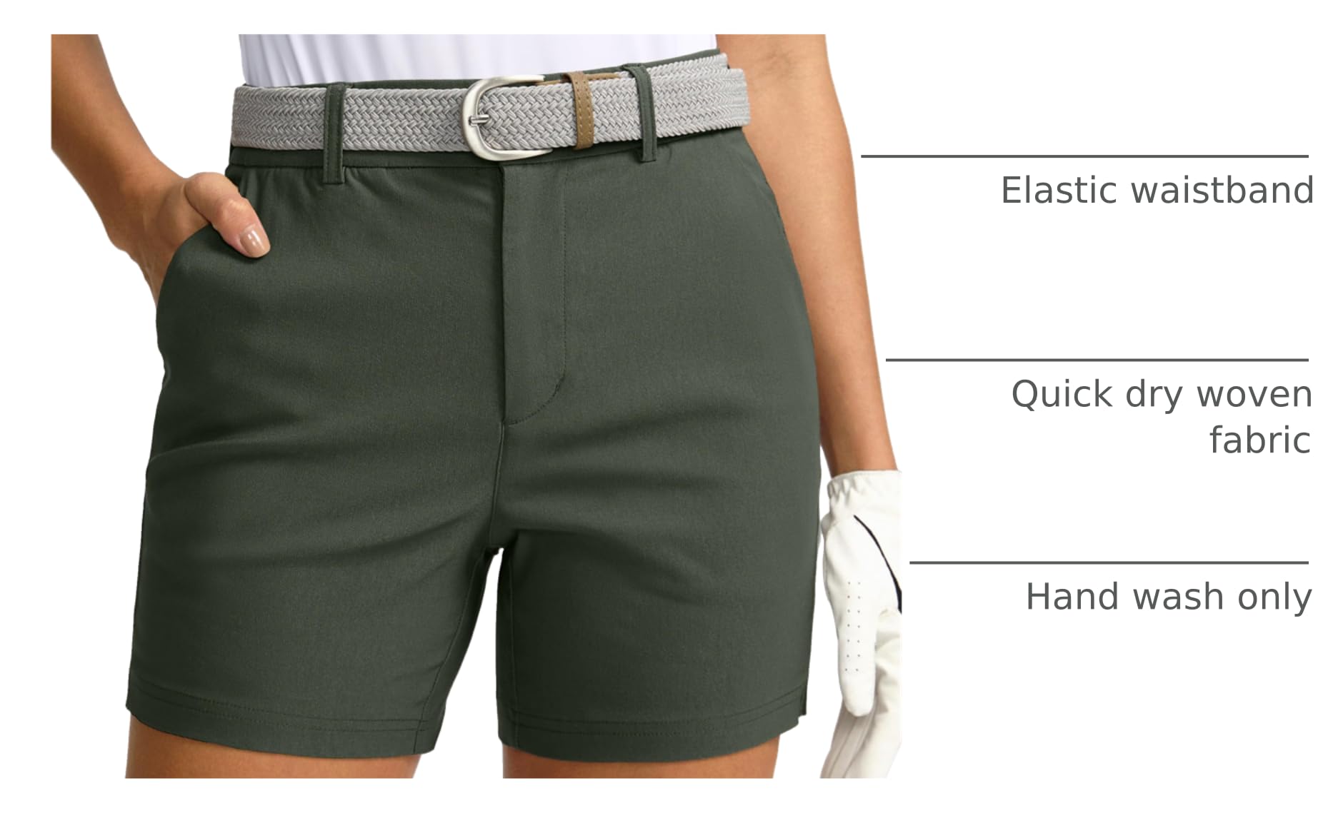 SANTINY wrinkle-free fabric keeps you looking polished on the course.