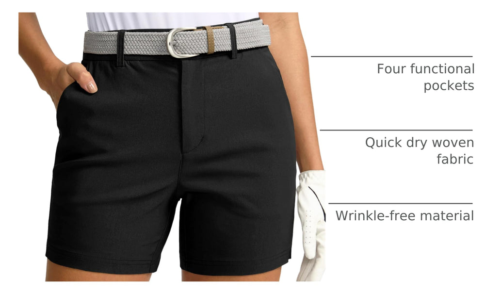 SANTINY 5-inch inseam shorts capture split sides enabling full range of motion.