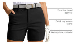 SANTINY 5-inch inseam shorts capture split sides enabling full range of motion.