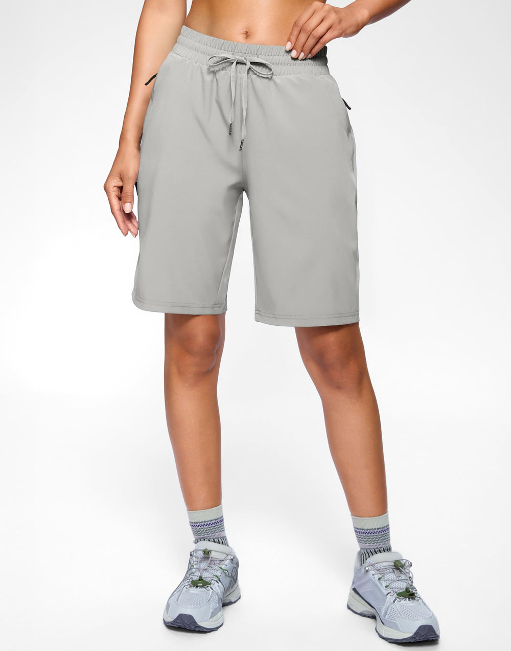 SANTINY dusty blue XXL hiking shorts ready for outdoor adventures.