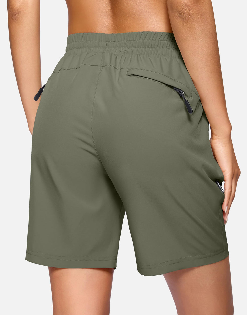 SANTINY women's hiking shorts 9in inseam — comfortable coverage for long hikes.